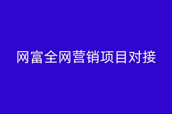 网富全网营销项目对接