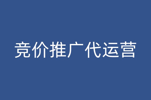 竞价推广代运营