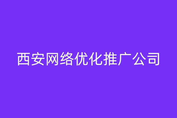 西安网络优化推广公司