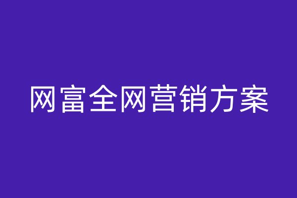 网富全网营销方案