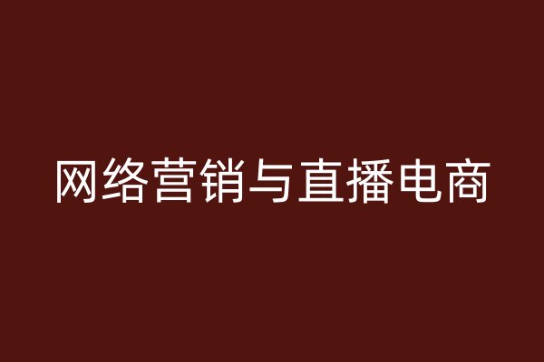 网络营销与直播电商