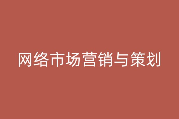 网络市场营销与策划