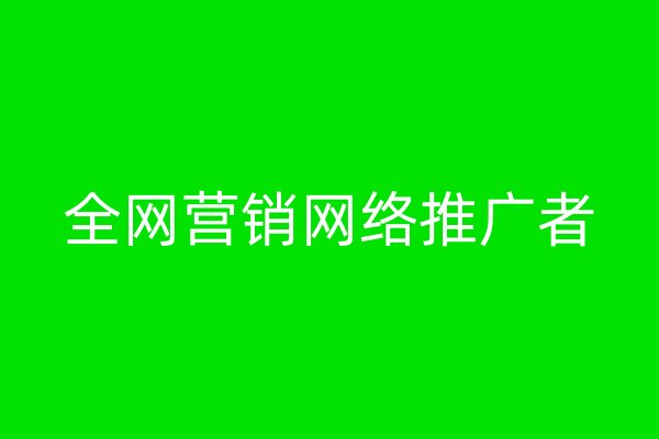 全网营销网络推广者