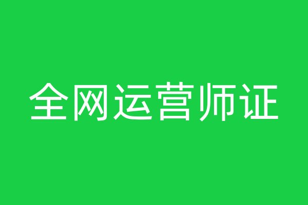 全网运营师证