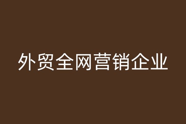 外贸全网营销企业