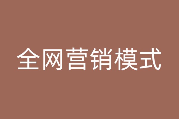 全网营销模式