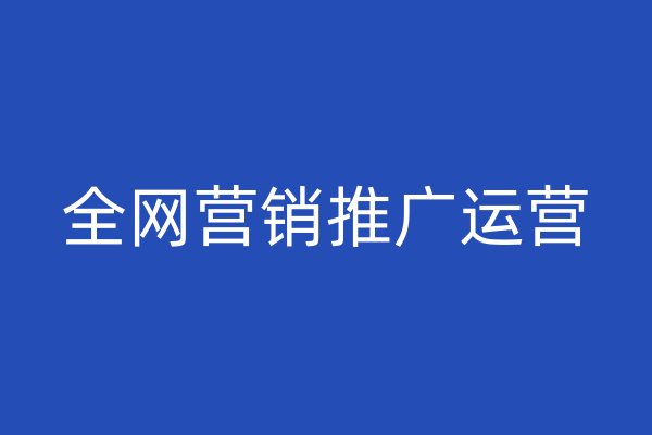 全网营销推广运营