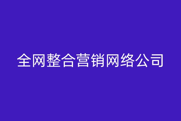 全网整合营销网络公司