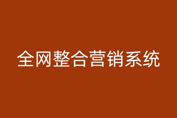 全网整合营销系统