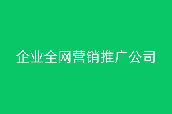 企业全网营销推广公司